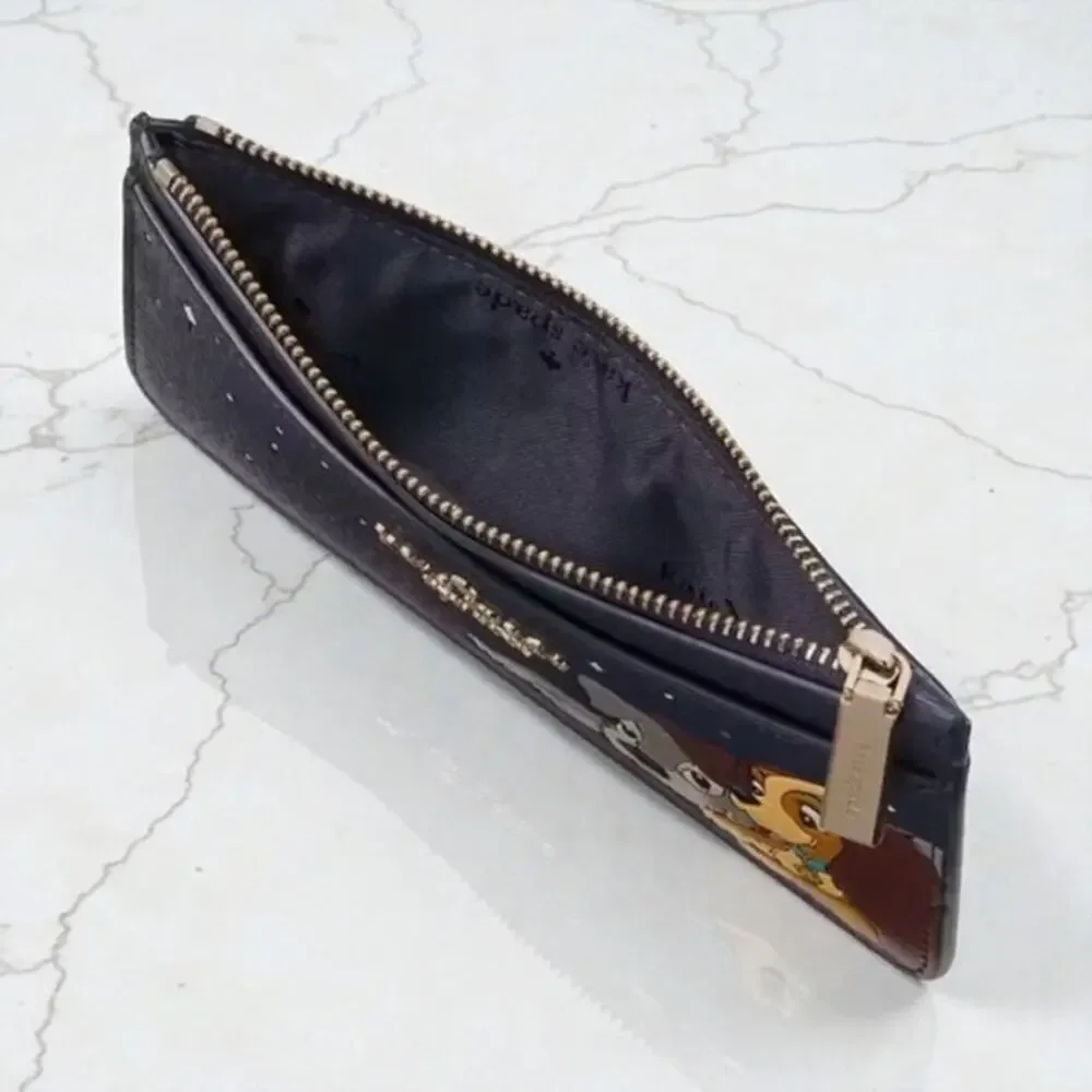 Disney X Kate Spade New York Lady And The Tramp Large Card Holder In Navy KH620
